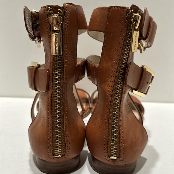 MICHAEL MICHAEL KORS “Josephine Brown Leather Gladiator Flat Sandals (Sz: 8.5) - Picture 8 of 13